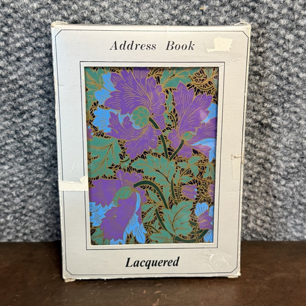 Vintage 1987 Lacquerware Art Address Book New In Box